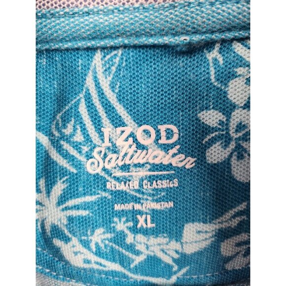IZOD Saltwater Relaxed Classics Mens Sweater Size XL Blue Quarter Zip Pullover - Picture 4 of 6